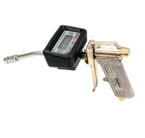 Grease Meter on an air operated grease gun